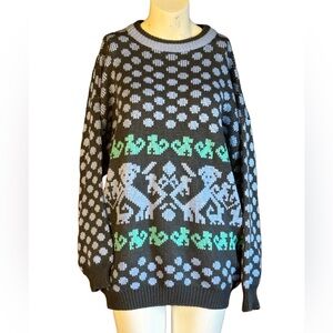 Vintage “Ice Fire International” Dog Pattern Knit